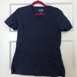 Navy blue small scrub top